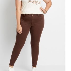 High rise, brown Jeggings